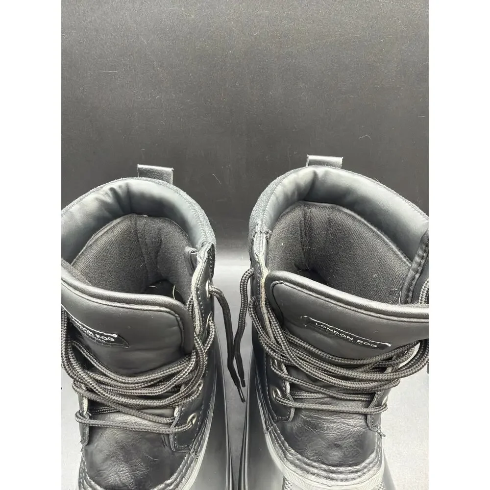 London Fog Ashford 2 Duck Boots Mens 9M Black Waterproof Insulated Winter Boots
